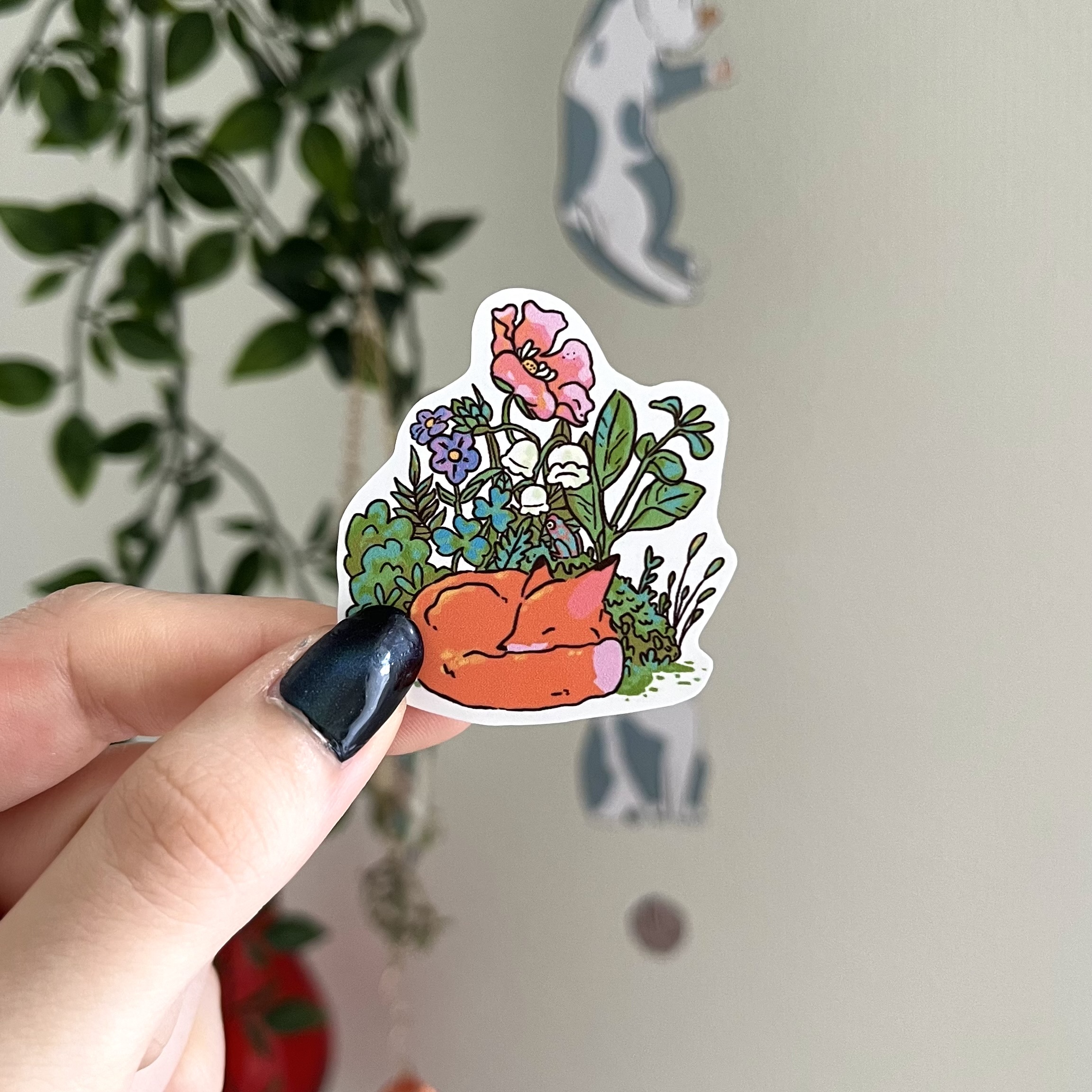 Fox in flowers small